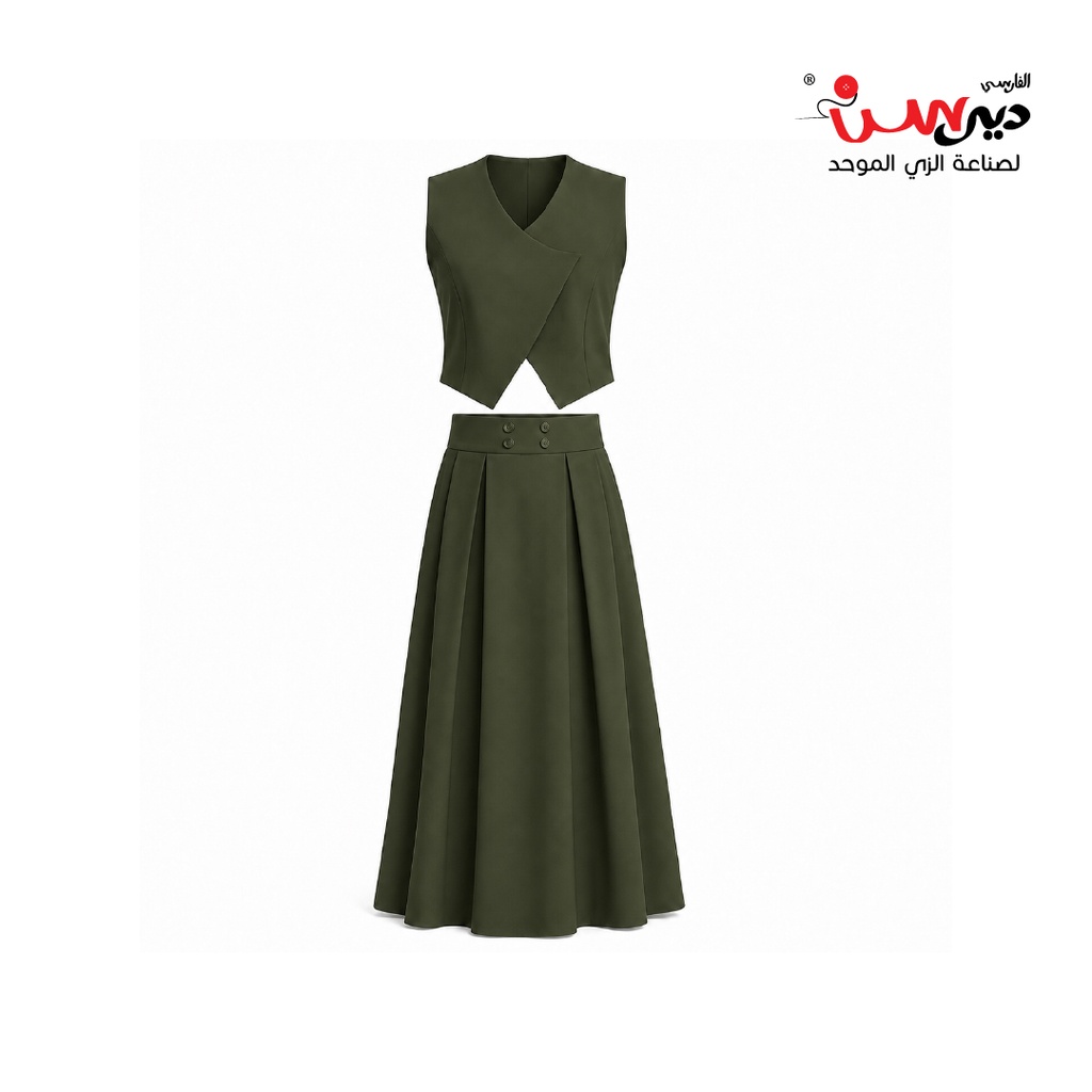طقم زي حكومي لمرحلة المتوسط (سديري +تنورة ) 