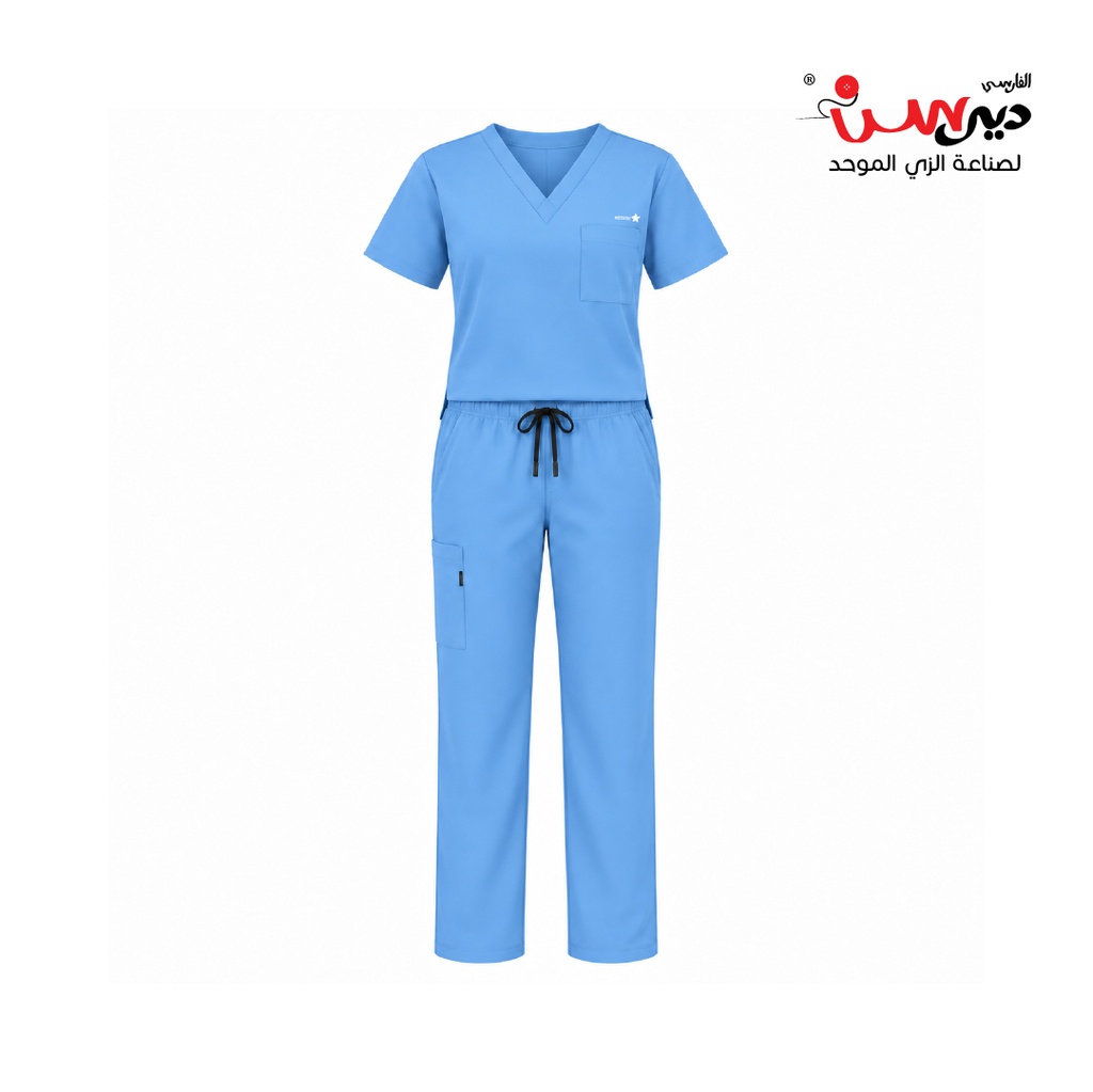 سكراب طبي أزرق سماوي (خاص تجمع صحي المدينة المنورة)
